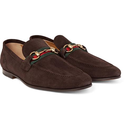 gucci brown suede loafers|gucci backless loafer.